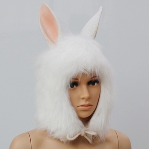 Unicorn Cap Dành Cho Người Lớn Vui Động Vật Giả Lông Mùa Đông Mũ Ấm Ấm Đầu Mặc Cho Đảng Halloween Trang Phục Thỏ Phục Sinh Mặt Nạ Trong Cao Su - Product Image 2
