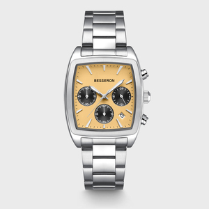 Cronógrafo de movimiento de cuarzo para hombre de nueva moda, relojes de pulsera Subdial de negocios, caja de banda de cuero de lujo importada, Regalos para Él - Product Image 2