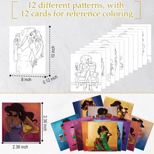 <span class=keywords><strong>Toile</strong></span> en bois pré-dessinée de 8 "x 10" pour adultes, kit de siroter et de peinture avec <span class=keywords><strong>toile</strong></span> tendue en vrac de style dessin animé - Product Image 2