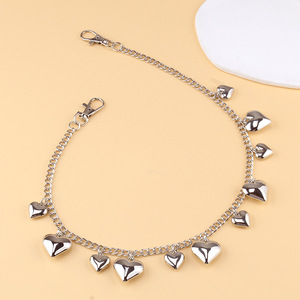 โซ่คาดเอวรูปหัวใจ โลหะผสมสังกะสี ชั้นเดียว สไตล์พังก์ สำหรับใส่ทุกวัน แฟชั่นเครื่องประดับร่างกาย - Product Image 2