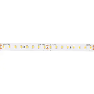 Tira flexível de led, brilho alto smd2835 128led de alta eficiência dc24 para decoração