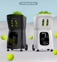 Nouvelle conception populaire de machine à balles de tennis de sport en plein air, contrôle intelligent par application, vitesse maximale de 120 km, batterie externe rechargeable