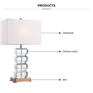 Tikanna Promozione Hot-Vendita A Buon Mercato <span class=keywords><strong>Paralume</strong></span> In Tessuto E27 Tavolo in <span class=keywords><strong>Cristallo</strong></span> di Luce per la Camera Da Letto - Product Image 4