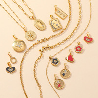 Nouveau Dainty été plage coquille étoile de mer soleil lune conque pendentif pour les femmes 18k plaqué or en acier inoxydable bijoux à bricoler soi-même accessoires