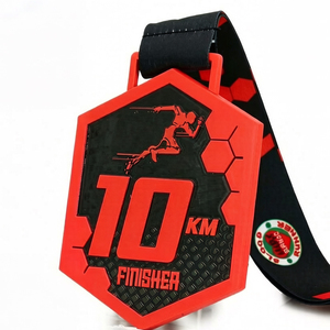 Fabricant de médailles de course en alliage de zinc OEM, médailles de sport personnalisées 3D, médailles de marathon personnalisées avec ruban - Product Image 2