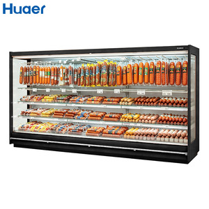 Réfrigérateur vertical multi-étages ouvert pour viandes froides et saucisses, vitrine de présentation pour supermarchés et boucheries - Product Image 2