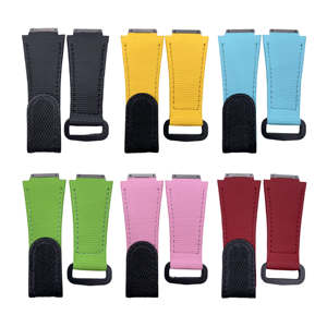 Rich Men's <b>Velcro</b> Fluorocarbon Rubber Watch <b>Strap</b> Titanium Metal Connector Available in Various Colors for Watch <b>Straps</b> - Product Image 2