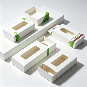 Custom 350gsm White Paper Cardboard Folding Box with Clear PVC <b>Window</b> Paper Packaging Offset Printing Glossy Laminated Finish - Product Image 5