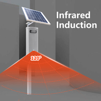 110dB 10W haut-parleur APP 433 télécommande IP65 sirène capteur de mouvement infrarouge sécurité prompteur vocal sans fil sirène d'alarme solaire