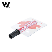 Pochette souple personnalisée avec logo imprimé et applicateur brosse pour échantillons cosmétiques de soins de la peau (10ml, 50ml) – Idéale pour le gloss