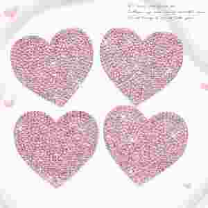 New Iron On/self Sticker Rhinestone <b>Light</b> Pink Heart Flower Patch for Clothing & <b>Hats</b> Bag Decoration - Product Image 2