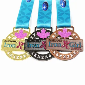 Marathon Medaillen Hersteller Großhandel 3D Metall Award Gold Silber Bronze Running Sport Medaillen benutzer definierte Marathon-Medaille