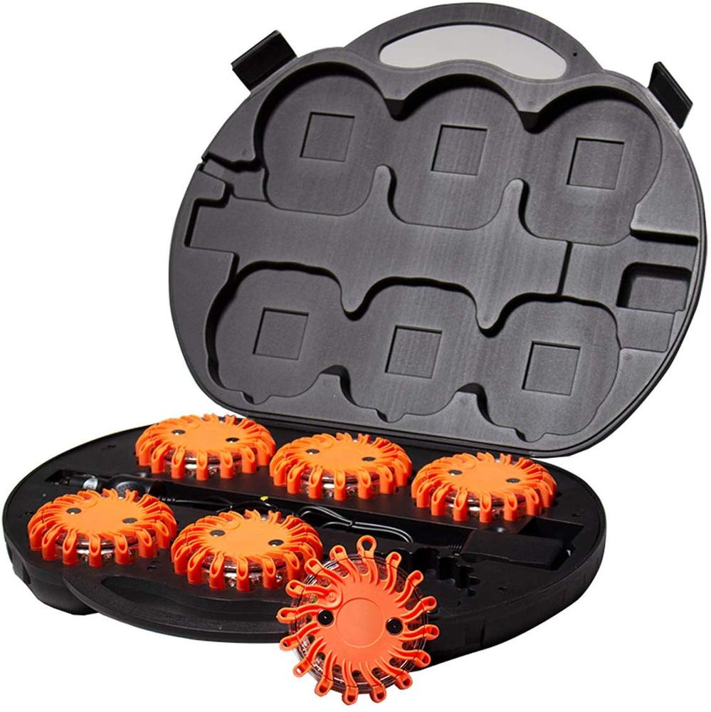 CE ROHS, оптовая продажа, многоцветный, дешевый, 6 упаковок, пластиковый аварийный диск, безопасный мигающий свет, предупреждающий сигнал, СВЕТОДИОДНЫЙ дорожный фонарь