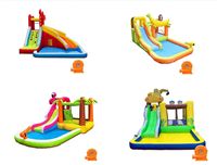 Château gonflable avec toboggan aquatique, château gonflable commercial, château gonflable pour enfants