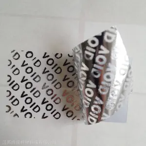 Üretim toptan yüksek kalite özel tasarım garanti Void etiket etiket çin kağıt su geçirmez özelleştirilmiş yapıştırıcı Sticker