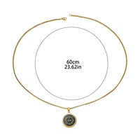 Collar de Acero Inoxidable con Colgante Islámico Árabe con Patrón Vintage, Caligrafía, para Eid, Venta al por Mayor para Hombres y Mujeres