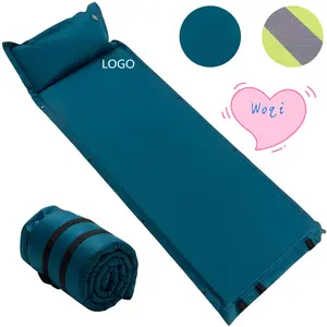 Woqi 새로운 스타일 저렴한 사용자 정의 접이식 휴대용 패드 초경량 캠핑 자기 팽창 슬리핑 매트
