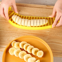 Manjia Banana Slicer Snijders Praktische Keuken Tool Plastic Salade Fruit Peeler Cutter Chopper Gemakkelijk Banana Slicer