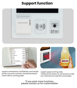 Kiosco de Pared para Restaurante con Pantalla Táctil de 21.5 Pulgadas, Sistema de Punto de Venta con Pago, Lector de Tarjetas NFC, Kiosco de Autoservicio para Pedidos - Product Image 5