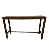 Table haute rectangulaire moderne et ensemble de chaises de bar tabouret haut en bois simple pour la conception de table murale de bar à la maison