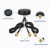 Antenne combinée WiFi LTE 868 MHz 50 Ohm à 4 câbles et fixation par vis pour équipement de communication