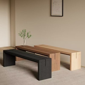 Banc en bois massif, tabouret à chaussures, noyer, pin noir, pin naturel, durable, chaise de salle à manger, style nordique minimaliste - Product Image 2