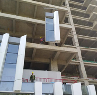 Gorden dinding konstruksi Modern Prima sistem pelapis panel kaca campuran aluminium awet mudah dirakit garansi 5 + tahun untuk