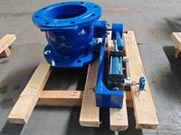 Clapet anti-retour papillon à fermeture lente à commande hydraulique, 2 pouces, joint EPDM, faible résistance au débit, anti-choc d'eau pour eaux usées