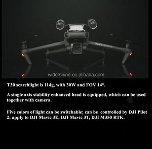 Widershine โดรน T30ไฟฉายสำหรับ Mavic 3E/3T <span class=keywords><strong>30W</strong></span> โคมไฟสปอตไลท์พร้อมระยะแสง150เมตรและรับประกัน1ปี - Product Image 4