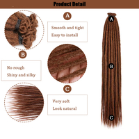 Prix le plus bas Usine Vente En Vrac Synthétique Crochet Reggae Dreads À La Main Crochet Dreadlock Extensions Faux Locs pour Femmes et Hommes