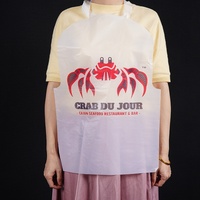 Vente Flash : Tablier jetable sans manches en PE, anti-taches et résistant à l'huile, avec impression de logo personnalisé, idéal pour la préparation de plats à fondue