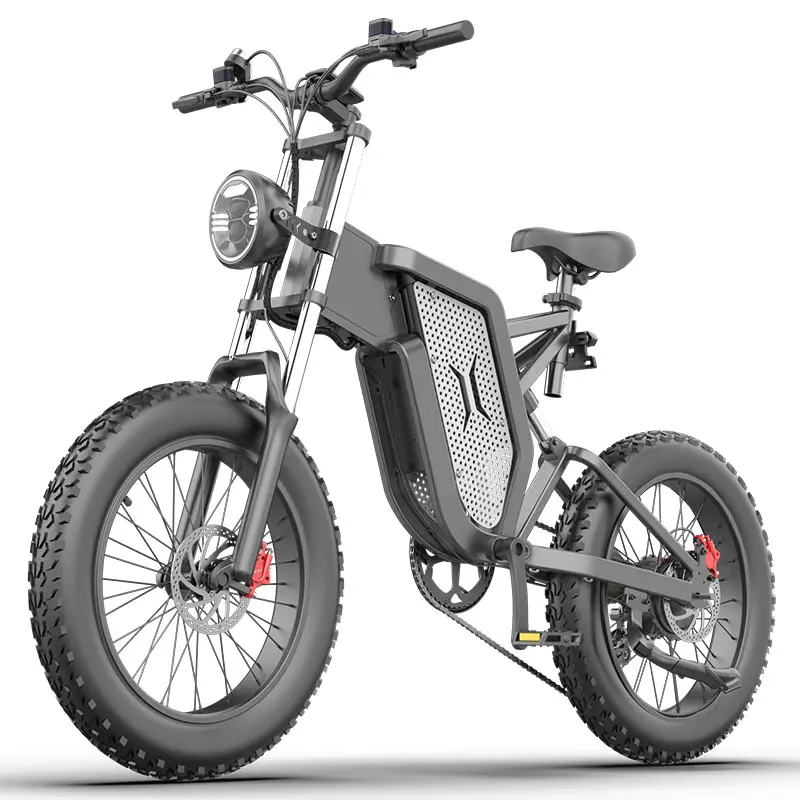 OEM फैक्टरी ग्रे बैटरी removeable 48v लिथियम पूर्ण निलंबन Ekx X20 20 इंच वसा टायर बिजली पहाड़ साइकिल