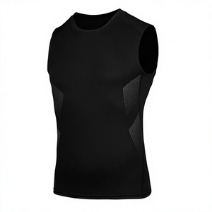 Premium Men's Lightweight Breathable Knitted Polyester/Cotton Sleeveless Shirt Quick Dry Training Vest Performance Workout Tank - Product Image 2