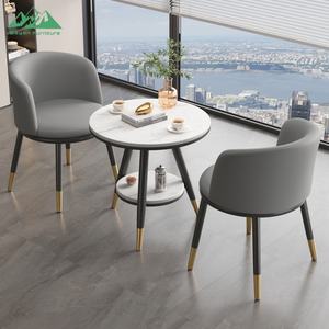 ชุดโต๊ะและเก้าอี้พักผ่อนทันสมัยยี่ห้อ Wayon โต๊ะกาแฟทรงกลมขนาดเล็กสำหรับพื้นที่ต้อนรับสำนักงาน - Product Image 2
