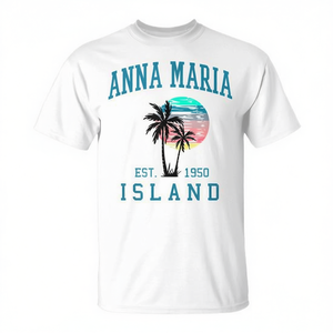 T-shirt débardeur vintage Anna Maria Island Florida, collection été avec palmiers, article promotionnel personnalisable - Product Image 2
