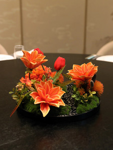 Arrangements floraux haut de gamme faits à la main pour tables de banquet, centres de table artificiels de grande et petite taille pour hôtels, nouveau style chinois pour stands. - Product Image 4