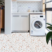 Fabricants chinois, vente en gros de papier de sol auto-adhésif imperméable en PVC, papier peint pour sol de cuisine et salle de bain, autocollant de sol