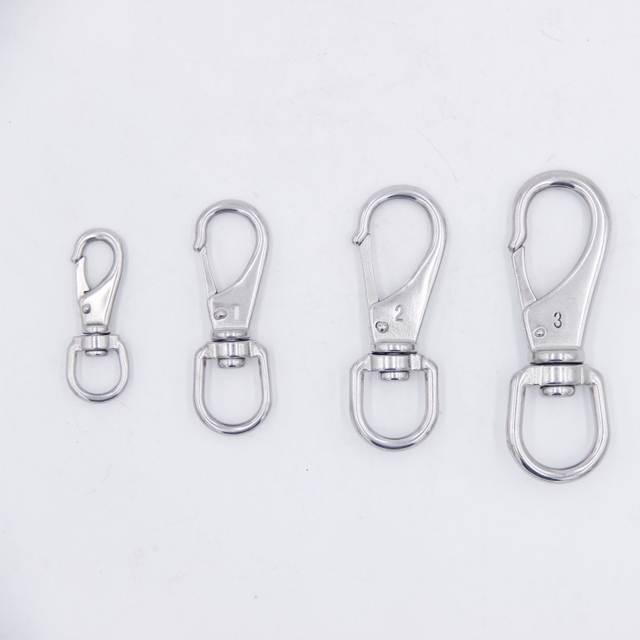 Stainless Steel 304/316 Swivel Eye Snap Hook S-251 Spring Hook Hot Sales Heavy Duty Carabiner Clasp