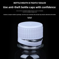 Bouteille en plastique transparente PET de 50 à 200 ml avec échelle graduée, bouteille à bec verseur, grande capacité, pour laboratoire