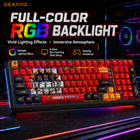 Clavier de jeu mécanique F99 avec interrupteur optique, 97 touches, rétroéclairage RVB, touches PBT, anti-ghosting complet N-Key Rollover pour les joueurs PC