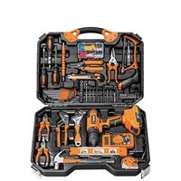 Kit d'Outils Ménagers 120 Pièces Moteur Brushless Batterie Lithium Outil Électrique Perceuse à Main pour un Diamètre de Perçage de 10mm