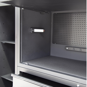 Armoire à outils robuste OEM pour garage, 10 tiroirs verrouillables, acier thermolaqué noir mat, CSPS Big Master - Product Image 4