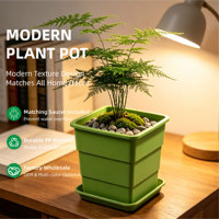 Pots de fleurs carrés légers, jardinières durables en PP, conteneurs de pépinière suspendus avec trou de drainage