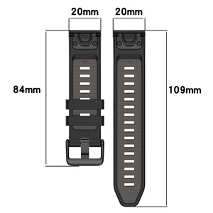 Bracelet en silicone souple Sport Quick-Fit 20 22 26mm pour Garmin <span class=keywords><strong>Fenix</strong></span> 8 <span class=keywords><strong>7X</strong></span> <span class=keywords><strong>7</strong></span> 7S 6X 5 6 6S Pro Tactix 8 Bracelet de remplacement pour montre intelligente - Product Image 4