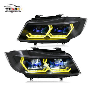 Feux avant TT-ABC <span class=keywords><strong>LCI</strong></span> Angel Eyes RGB LED DRL pour <span class=keywords><strong>BMW</strong></span> modèles 2009-2011 <span class=keywords><strong>E90</strong></span> 335i, phares au xénon adaptatifs avec mise à niveau automatique - Product Image 1