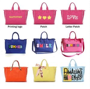 Bolsos Tote de Lona para Mujer de Alta Calidad, Gran Capacidad con Cierre de Cremallera, Elegantes, Reutilizables, con Impresión de Logotipo Personalizado, Múltiples Colores - Product Image 1