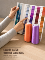 Fil à broder acrylique 875 couleurs 24S 2 brins 3000 yards Couleur unie Aspect artisanal Vente en gros OEM