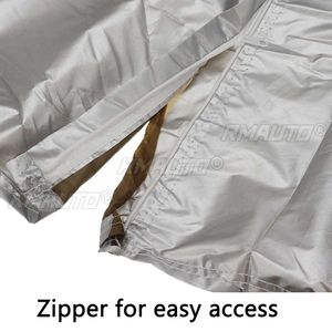 Housse de voiture complète imperméable, pare-soleil, anti-poussière, housse de neige d'hiver avec fermeture éclair sur la porte, universelle pour berline et SUV - Product Image 5