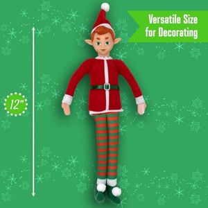 Design Christmas Elf <b>Doll</b> Tree Pendant Long-Legged Plush Toy Factory Direct Customizable Size & Color Polyester Material - Product Image 3