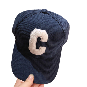 A buon mercato personalizzato ricamo asciugamano lettere patch Applique curvo bordo non strutturato papà cappello 6 pannello velluto a coste cappellino da Baseball - Product Image 4